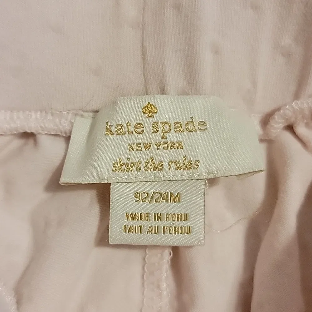 KATE SPADE 2-PIECE LIGHT PINK SLEEVELESS TOP AND SHORTS SET, SIZE 24 MONTHS